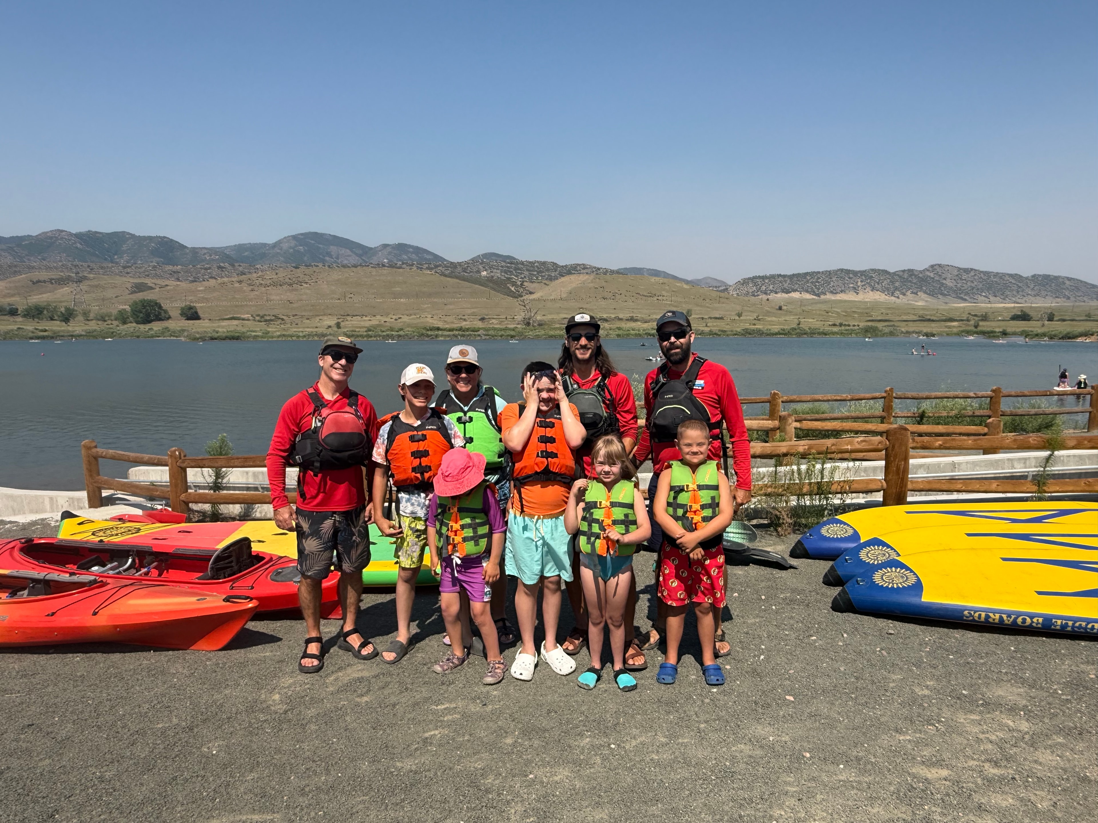 Mile High Shredders community members at a paddling event